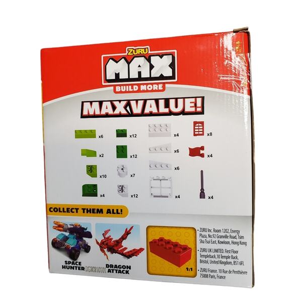 NWT Zuru Max Knight's Castle Building Block Set NEW! 100+ Pieces Green Toy Gift - Picture 4 of 7